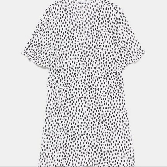 Zara Tied Polka Dot Dress Size M - Picture 5 of 11